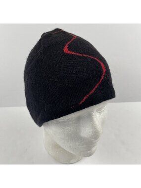 Jytte Wool Knit Hat Adult OS Black Ski Winter USA Vintage